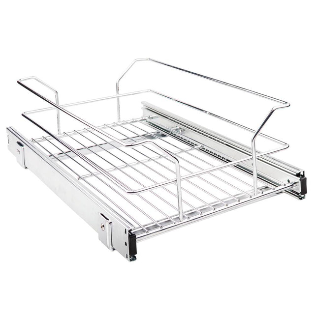 Hardware Resources - 12'' Metal Pullout Basket - Chrome