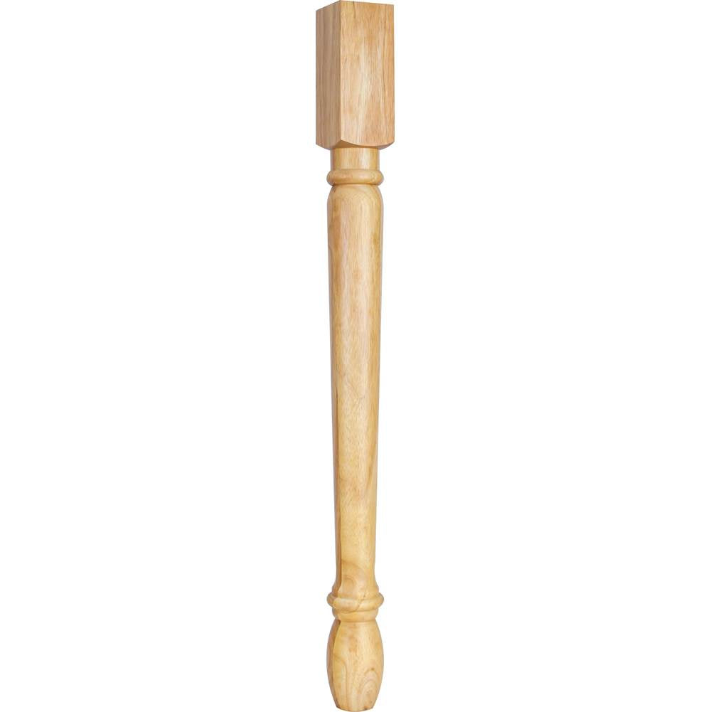 Hardware Resources - 3'' W x 3'' D x 35-1/2'' H White Birch Turned Post - Unfinished
