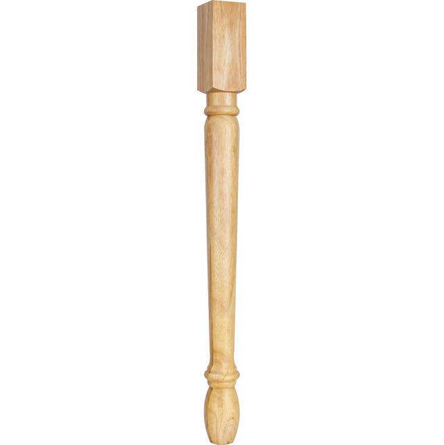 Hardware Resources - 3'' W x 3'' D x 35-1/2'' H White Birch Turned Post - Unfinished