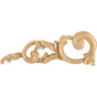 Hardware Resources - 10'' W x 3/4'' D x 3-1/2'' H Left Rubberwood Acanthus Onlay - Unfinished