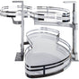 Hardware Resources - 21'' Polished Chrome and White Blind Corner Swingout for Openings on the Right of the Blind - Polished Chrome