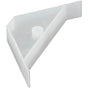 Hardware Resources - 2-5/8'' x 2-5/8'' x 5/8'' Plastic Corner Brace - Clear
