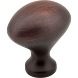 Hardware Resources - 1-1/8'' Overall Length Brushed Oil Rubbed Bronze Oval Merryville Cabinet Knob - Brushed Oil Rubbed Bronze