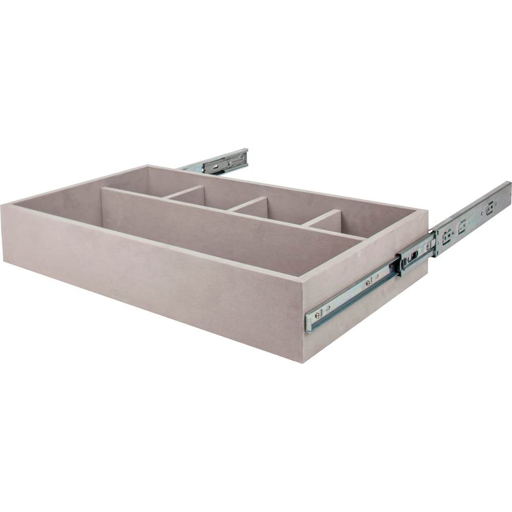 Hardware Resources - Grey Felt 5-Compartment Jewelry Organizer Drawer - Grey