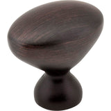 Hardware Resources - 1-1/4'' Overall Length Brushed Oil Rubbed Bronze Oval Merryville Cabinet Knob - Brushed Oil Rubbed Bronze