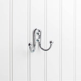 Hardware Resources - 2-9/16'' Polished Chrome Classic Double Prong Ball End Wall Mounted Hook - Polished Chrome