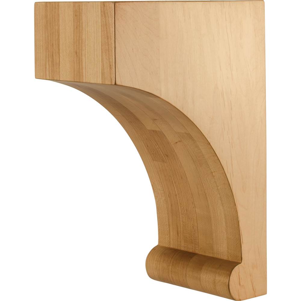 Hardware Resources - 5'' W x 8-1/16'' D x 12'' H White Birch Bullnose Base Corbel - Unfinished