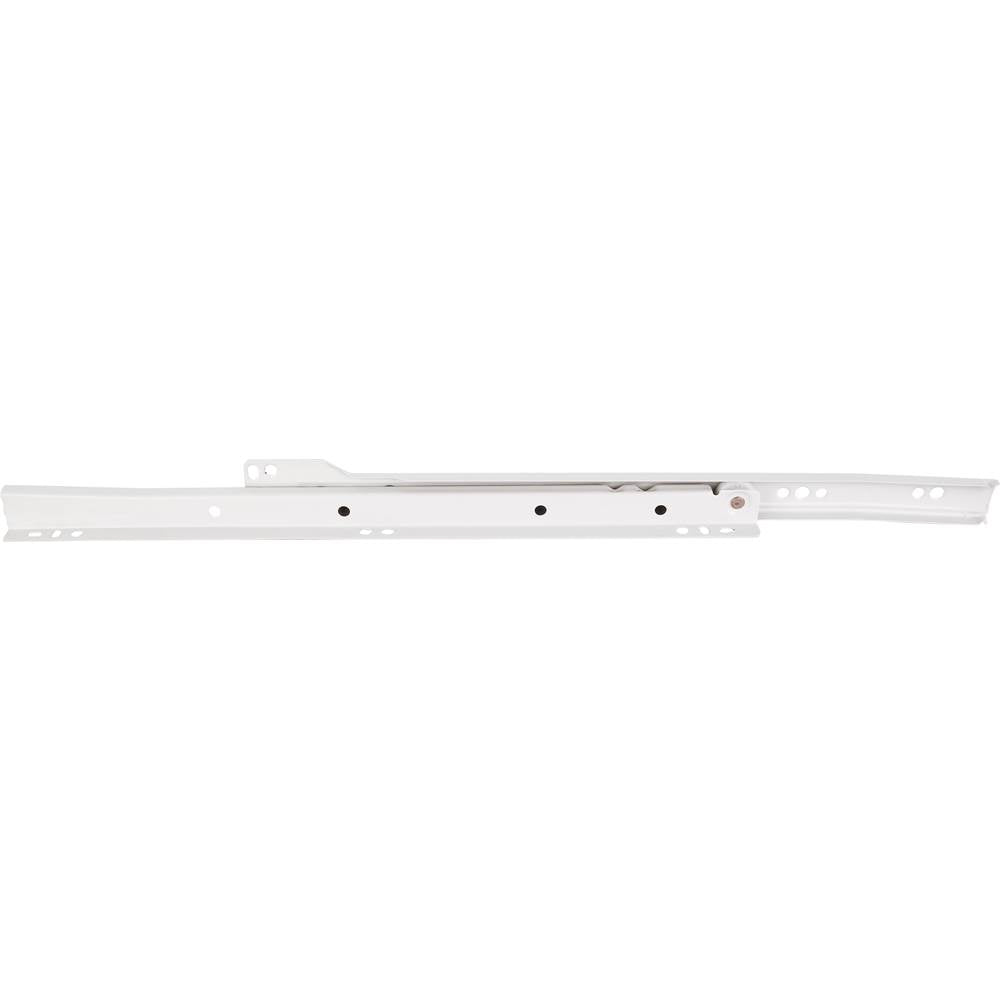 Hardware Resources - 14'' (350 mm) Economy Cream White Self-closing 3/4 extension Side Mount Epoxy Slide - Builder Pack - White