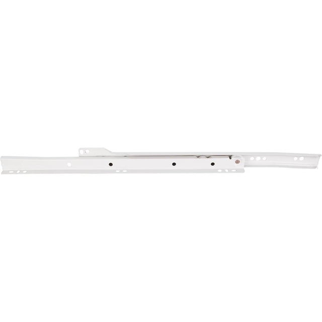 Hardware Resources - 14'' (350 mm) Economy Cream White Self-closing 3/4 extension Side Mount Epoxy Slide - Builder Pack - White