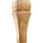 Hardware Resources - 3'' W x 3'' D x 8'' H Alder Square Contemporary Bun Foot - Unfinished