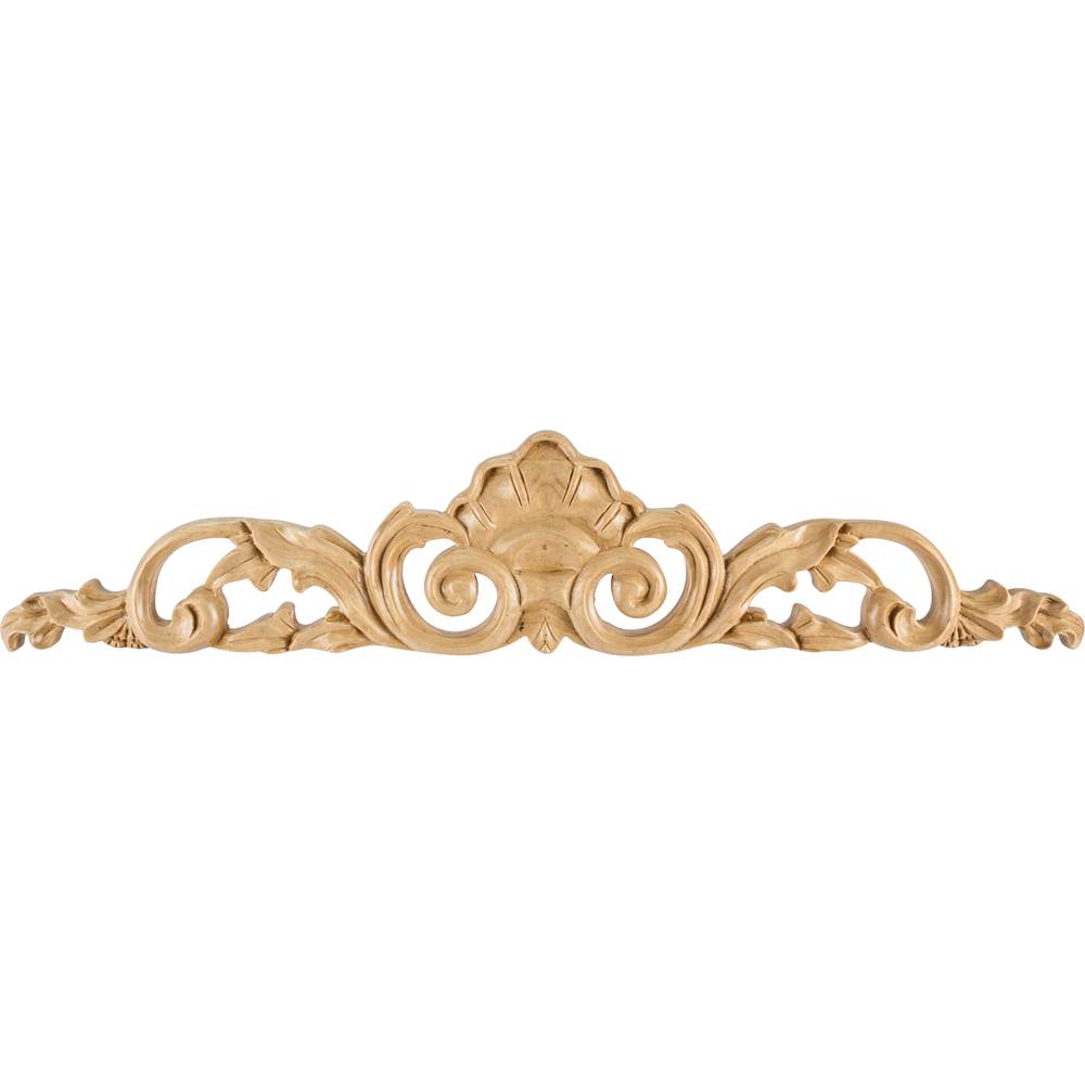 Hardware Resources - 36'' W x 1'' D x 7-3/4'' H Hand Carved Cherry Shell Onlay - Unfinished