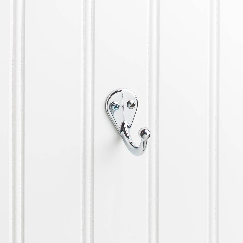 Hardware Resources - 1-3/4'' Polished Chrome Traditional Single Prong Ball End Wall Mounted Hook - Polished Chrome