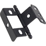 Hardware Resources - 270 degree Full Wrap for 3/4'' Frame x 3/4'' Door, Inset Flush Ball Tip Hinge - Matte Black - Matte Black