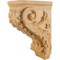 Hardware Resources - 9-1/2'' W x 16'' D x 24'' H White Birch Acanthus Corbel - Unfinished