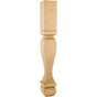Hardware Resources - 5'' W x 5'' D x 35-1/2'' H Alder Footed Square Post - Unfinished
