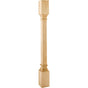 Hardware Resources - 3-1/2'' W x 3-1/2'' D x 35-1/2'' H Rubberwood Square Post - Unfinished