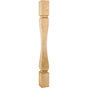 Hardware Resources - 3-1/2'' W x 3-1/2'' D x 35-1/2'' H Alder Baroque Minimalist Post - Unfinished