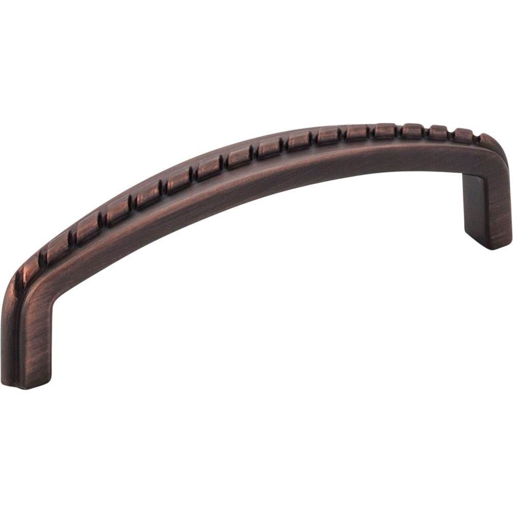 Hardware Resources - 96 mm Center-to-Center Brushed Oil Rubbed Bronze Rope Detailed Cypress Cabinet Pull - Brushed Oil Rubbed Bronze