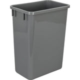 Hardware Resources - Box of 4 Grey 35 Quart Plastic Waste Containers - Grey