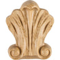 Hardware Resources - 3-1/4'' W x 3/4'' D x 3-3/4'' H Cherry Shell Applique - Unfinished