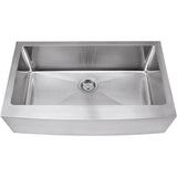 Hardware Resources - 35-7/8'' L x 20-3/4'' W x 10'' D Farmhouse/Apron Front 16 Gauge Stainless Steel Single Bowl Sink - Stainless Steel