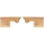 Hardware Resources - 8-1/4'' W x 1-1/2'' D x 4-1/2'' H Alder Scrolled Right Corner Foot - Unfinished
