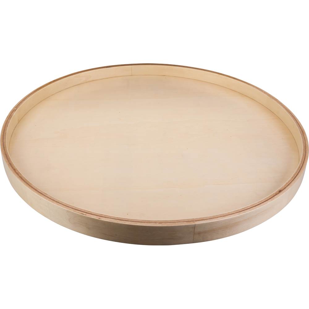 Hardware Resources - 28'' Round Banded Wood Lazy Susan Shelf with Swivel - UV Coated