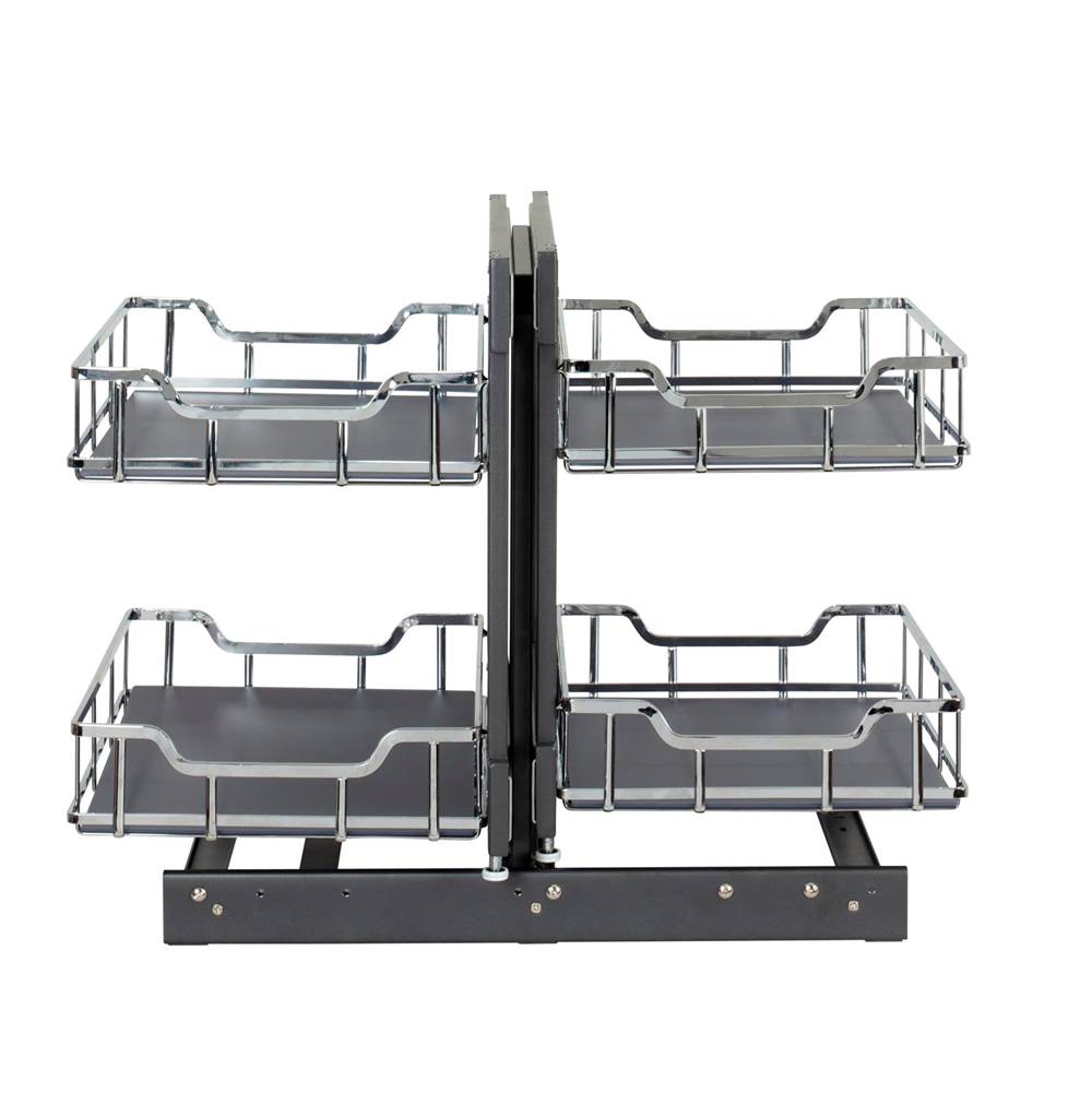 STORAGE WITH STYLE  Black Nickel 18'' Blind Corner Organizer
