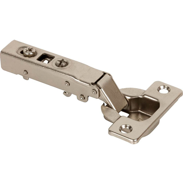 Hardware Resources - 110 degree Heavy Duty Full Overlay Screw Adjustable Self-close Hinge without Dowels - Polished Nickel
