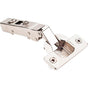 Hardware Resources - 125 degree Heavy Duty Full Overlay Cam Adjustable Soft-close Hinge with Press-in 8 mm Dowels - Polished Nickel