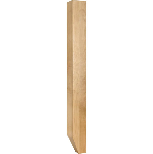 Hardware Resources - 3-1/2'' W x 3-1/2'' D x 35-1/2'' H Rubberwood Shaker Tapered Foot Post - Unfinished
