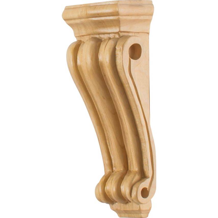Hardware Resources - 2-5/16'' W x 1-1/2'' D x 6'' H Alder Scrolled Corbel - Unfinished