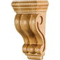 Hardware Resources - 2'' W x 1-1/16'' D x 4'' H Cherry Scrolled Corbel - Unfinished