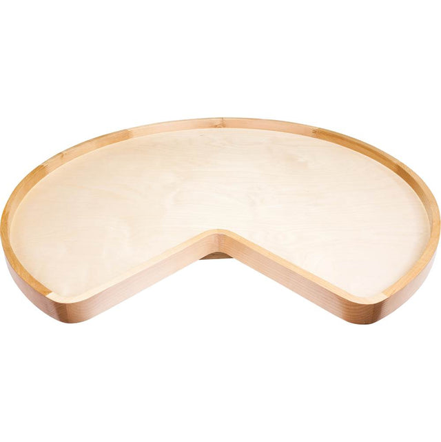 Hardware Resources - 32'' Kidney Wood Lazy Susan Shelf with Swivel - UV Coated