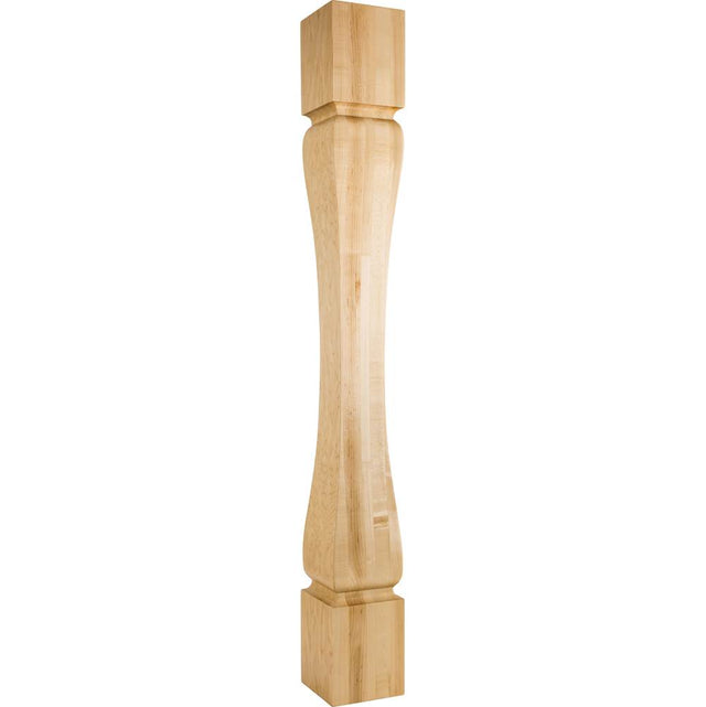 Hardware Resources - 5'' W x 5'' D x 42'' H White Birch Baroque Minimalist Post - Unfinished