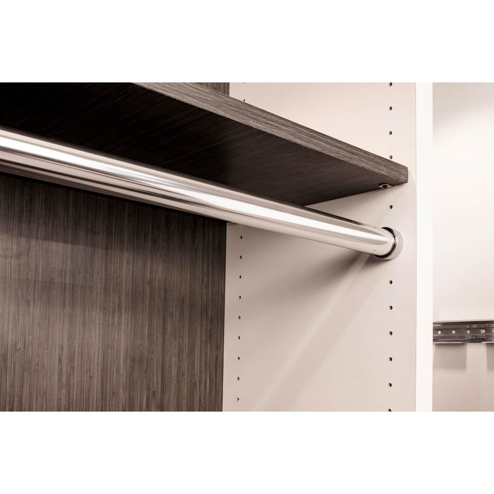 4 Boxes of 6 Chrome 1-5/16'' Diameter Round Steel Closet Rod
