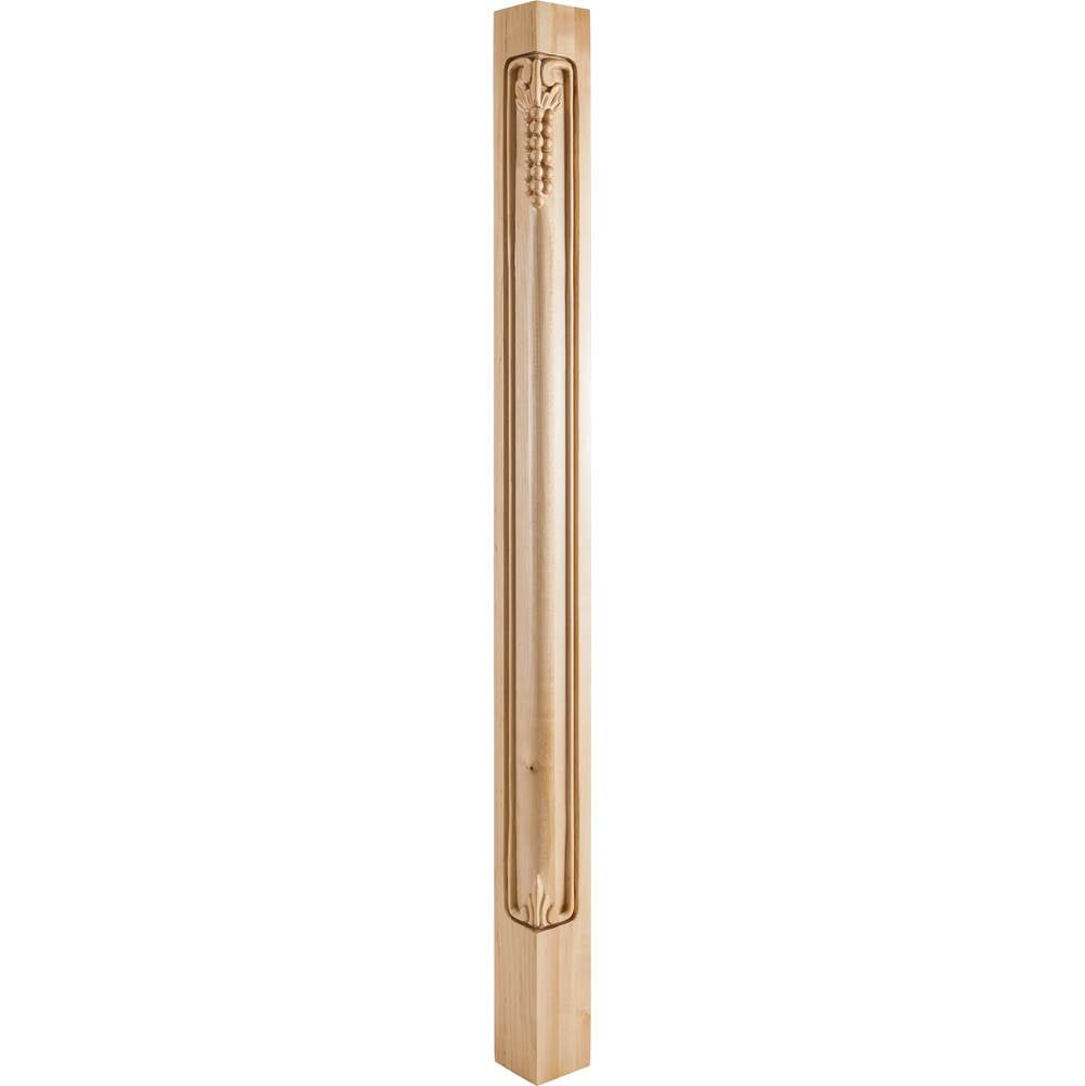 Hardware Resources - 2-3/4'' W x 2-3/4'' D x 42'' H Rubberwood Grape Corner Post - Unfinished