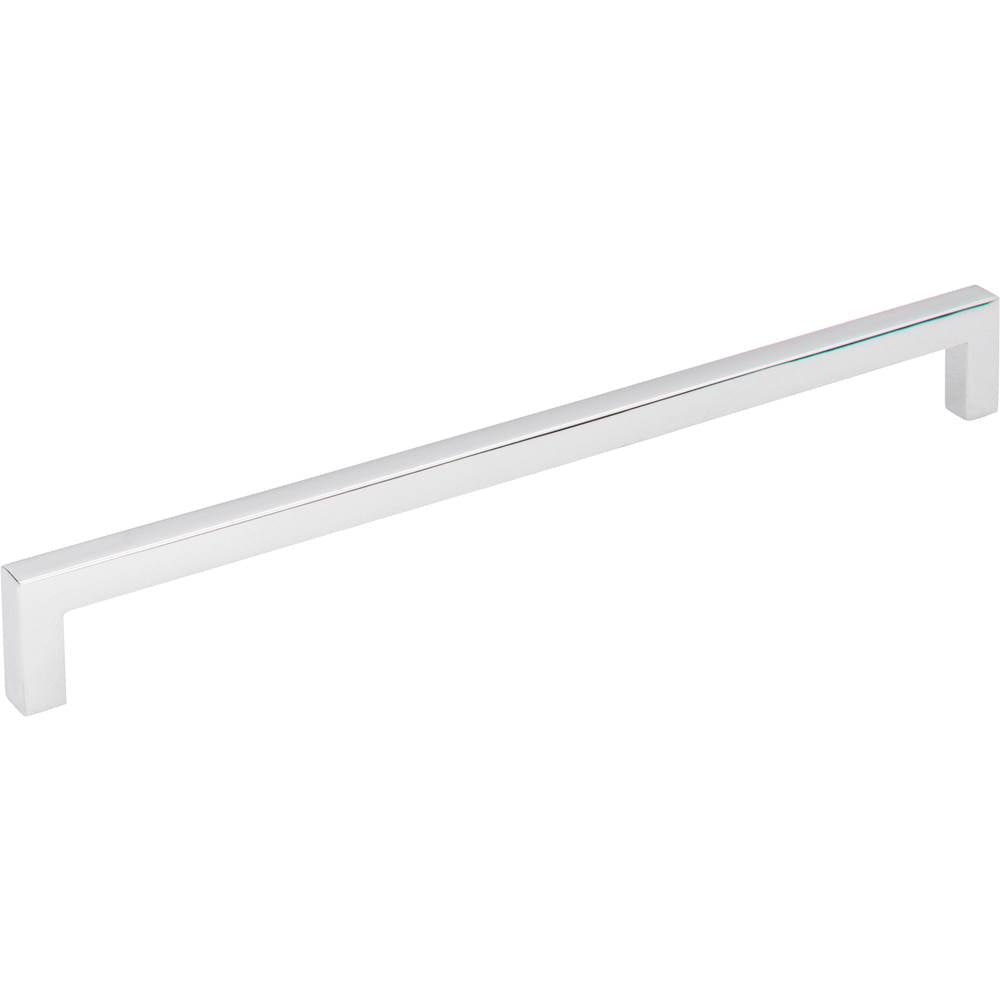Hardware Resources - 224 mm Center-to-Center Polished Chrome Square Stanton Cabinet Bar Pull - Polished Chrome