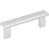 Hardware Resources - 3'' Center-to-Center Polished Chrome Square Park Cabinet Pull - Polished Chrome