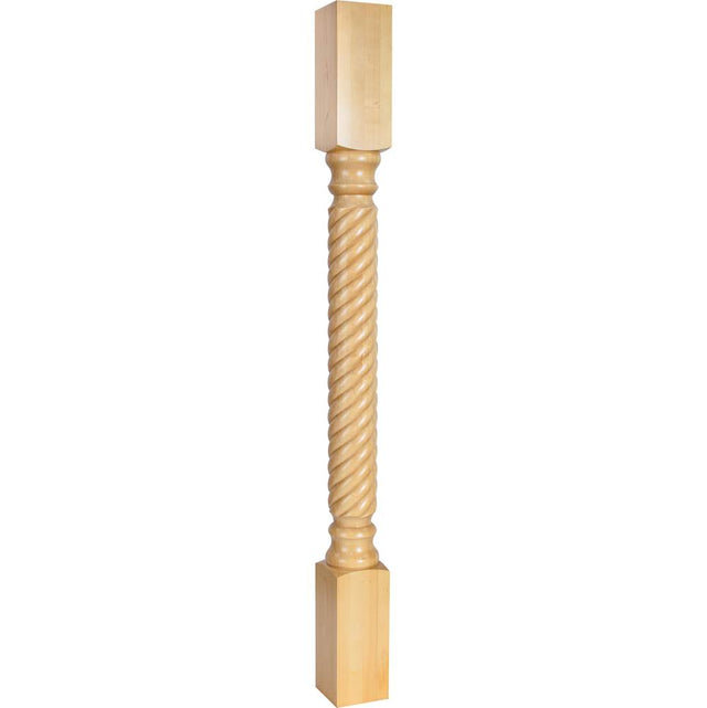 Hardware Resources - 3-1/2'' W x 3-1/2'' D x 42'' H Cherry Rope Post - Unfinished