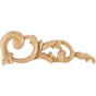Hardware Resources - 10'' W x 3/4'' D x 3-1/2'' H Right Rubberwood Acanthus Onlay - Unfinished