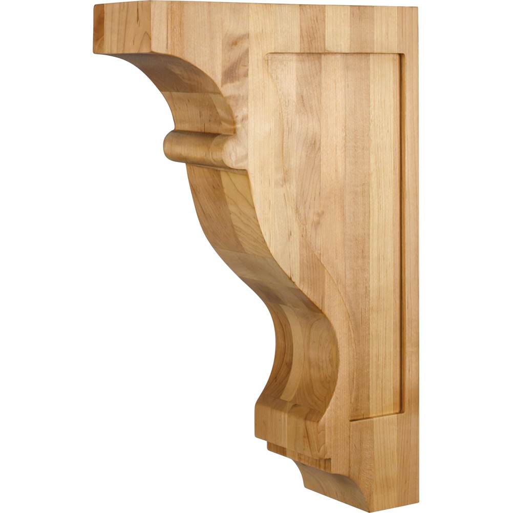 Hardware Resources - 3-1/2'' W x 10'' D x 16'' H Hard Maple Contour Corbel - Unfinished