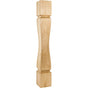 Hardware Resources - 5'' W x 5'' D x 35-1/2'' H White Birch Baroque Minimalist Post - Unfinished