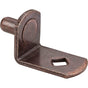 Hardware Resources - Antique Copper 5 mm Pin Angled Shelf Support with 3/4'' Arm and Diamond Hole - Priced and Sold by the Thousand - Antique Copper