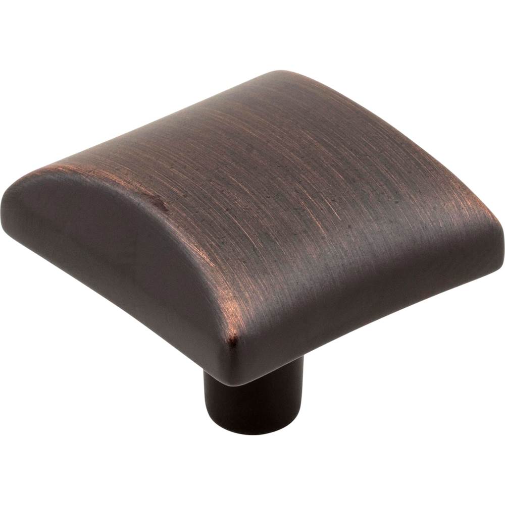 Hardware Resources - 1-1/8'' Overall Length Brushed Oil Rubbed Bronze Square Glendale Cabinet Knob - Brushed Oil Rubbed Bronze