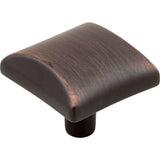 Hardware Resources - 1-1/8'' Overall Length Brushed Oil Rubbed Bronze Square Glendale Cabinet Knob - Brushed Oil Rubbed Bronze