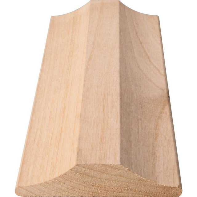 Hardware Resources - 3/4'' D x 3-3/16'' H Alder Stemware Rail Moulding - Unfinished