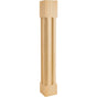 Hardware Resources - 5'' W x 5'' D x 35-1/2'' H Cherry Scooped Post - Unfinished