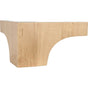 Hardware Resources - 8'' W x 8'' D x 4-1/2'' H Hard Maple Shaker Pedestal Corner Foot - Unfinished