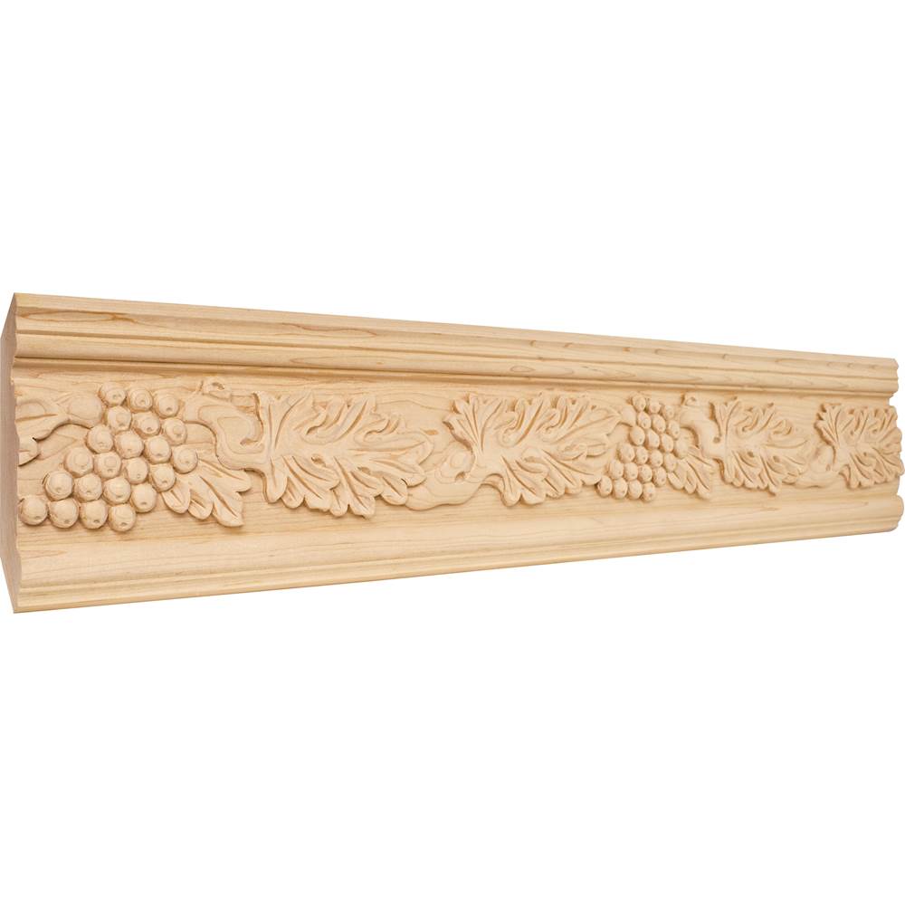Hardware Resources - 1-1/8'' D x 4-3/4'' H Cherry Acanthus and Grape Hand Carved Moulding - Unfinished